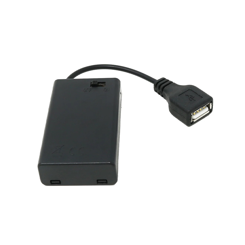 3 x AAA Battery Holder Box with Switch and USB PlugMOQ150