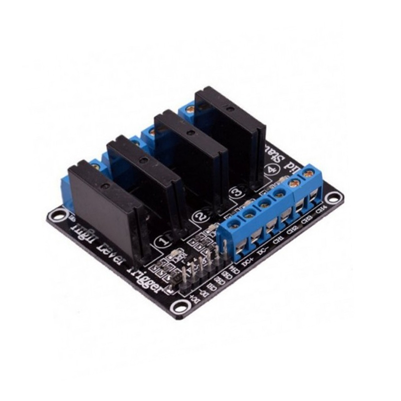 4 Channel 5V Relay Module Solid State High Level SSR DC Control 250V 2A with Resistive