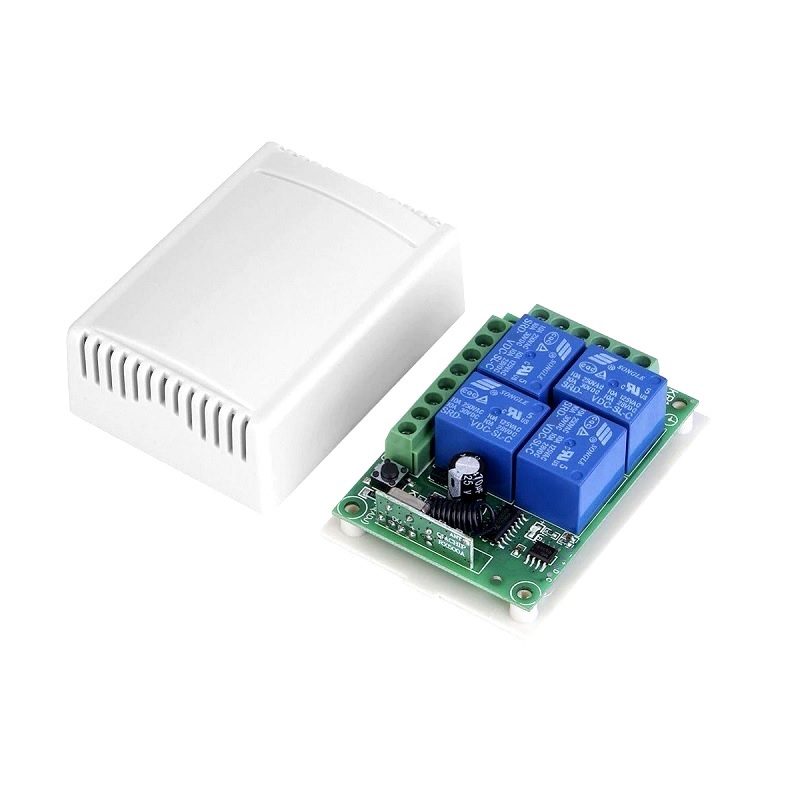 433MHz 24V 4 Channel, Relay Module Wireless, Remote Control Switch (without Battery)