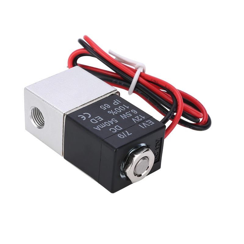 DC 12V Solenoid Valve 1/8″ 2 Way Normally Closed Direct-Pneumatic Valves For Water Air Gas Hot