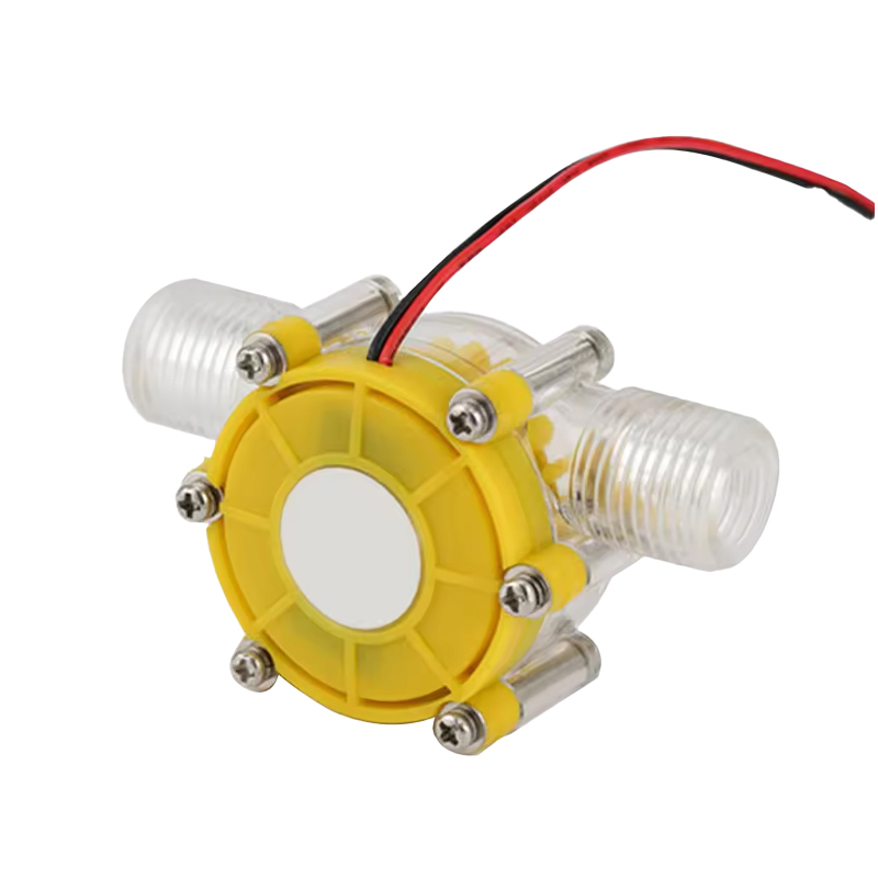 F50 Micro Hydro Generator 12V Water Flow Turbine Hydroelectric Power Yellow