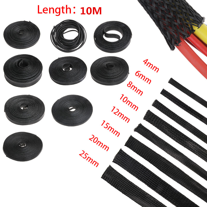 Nylon 2mm Expandable Braided Sleeve for Wire Protection-2M Length