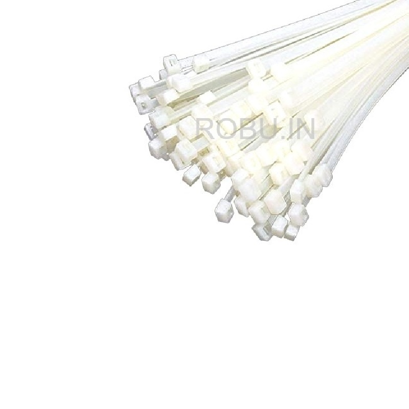Nylon Cable Zip Ties 250 mm White (100pcs)