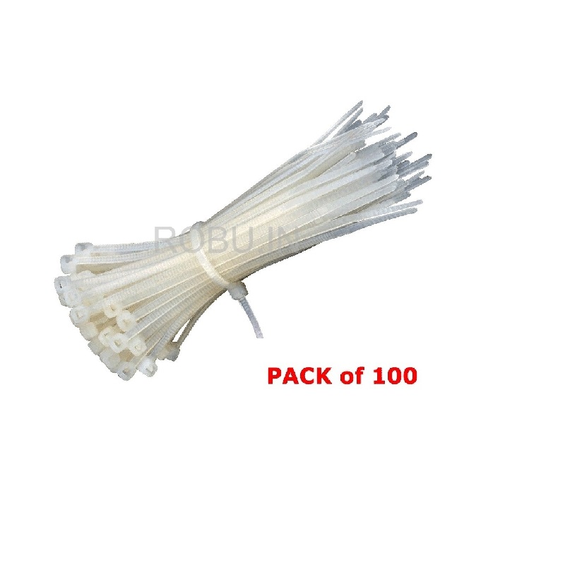 Nylon Cable Zip Ties 350 mm White (100pcs)