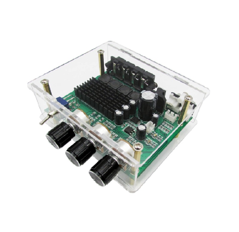 TPA3116D2 Audio Amplifier with Tone Control Panel, 2 x 80 W (12 – 24 VDC or 12 – 17 VAC)